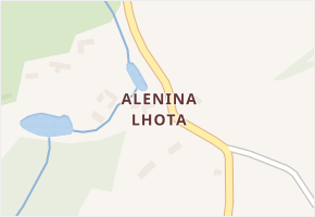 Alenina Lhota v obci Jistebnice - mapa části obce