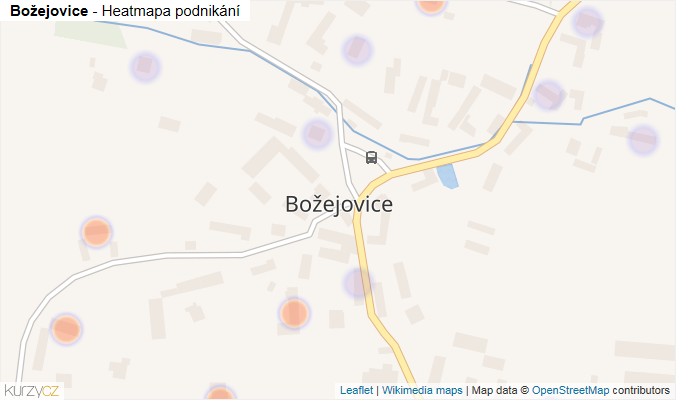 Mapa Božejovice - Firmy v části obce.