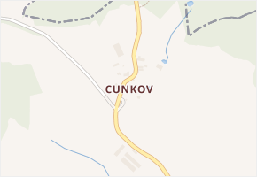 Cunkov v obci Jistebnice - mapa části obce