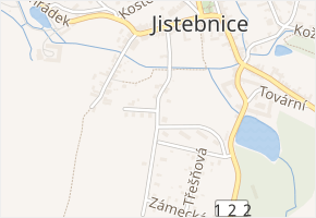 Krátká v obci Jistebnice - mapa ulice
