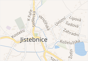 Malé náměstí v obci Jistebnice - mapa ulice