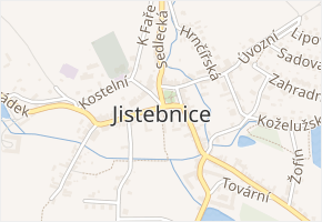 Pod Strání v obci Jistebnice - mapa ulice