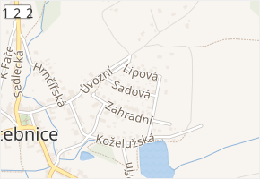 Sadová v obci Jistebnice - mapa ulice