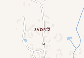 Svoříž v obci Jistebnice - mapa části obce