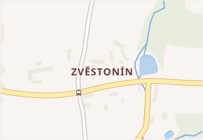 Zvěstonín v obci Jistebnice - mapa části obce