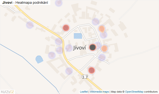 Mapa Jívoví - Firmy v části obce.