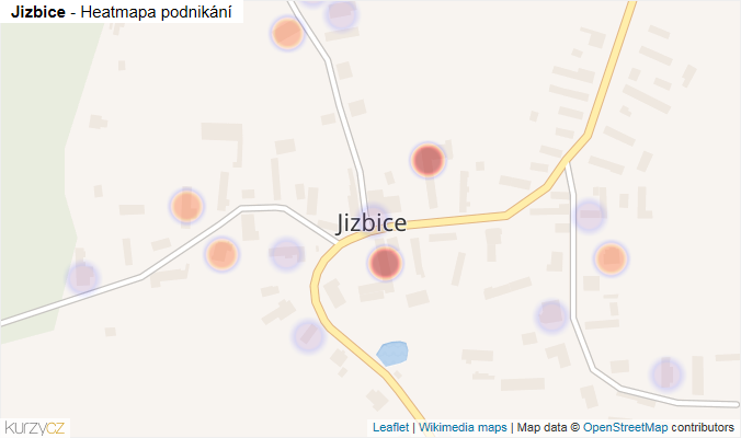 Mapa Jizbice - Firmy v části obce.