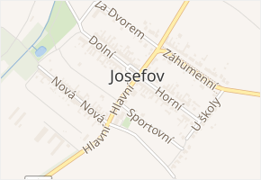 Hlavní v obci Josefov - mapa ulice
