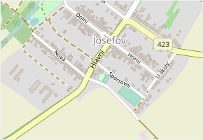 Sportovní v obci Josefov - mapa ulice