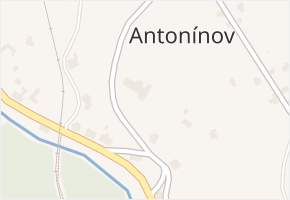 Antonínov v obci Josefův Důl - mapa části obce