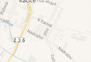 Jižní v obci Kačice - mapa ulice