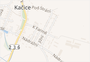 K farmě v obci Kačice - mapa ulice