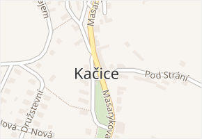Kačice v obci Kačice - mapa části obce