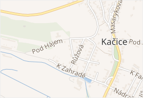 Krátká v obci Kačice - mapa ulice