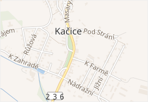 Masarykova v obci Kačice - mapa ulice