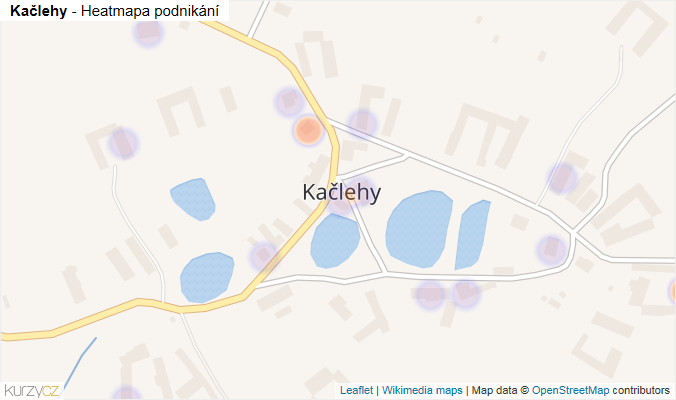 Mapa Kačlehy - Firmy v části obce.