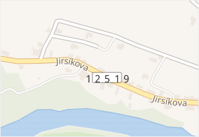 Jirsíkova v obci Kácov - mapa ulice