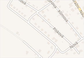 Nová v obci Kácov - mapa ulice
