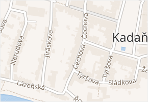 Čechova v obci Kadaň - mapa ulice