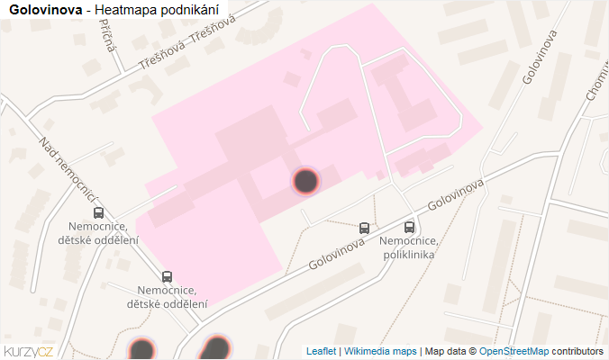 Mapa Golovinova - Firmy v ulici.
