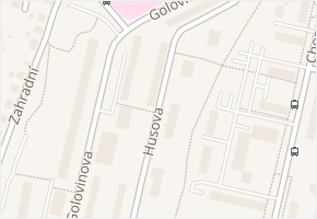Husova v obci Kadaň - mapa ulice