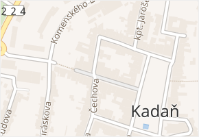 Jana Švermy v obci Kadaň - mapa ulice