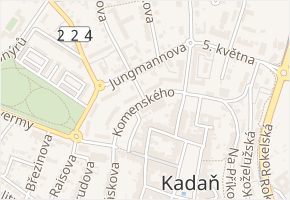 Komenského v obci Kadaň - mapa ulice