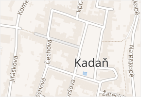 Mírové náměstí v obci Kadaň - mapa ulice