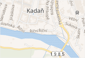 Říční v obci Kadaň - mapa ulice