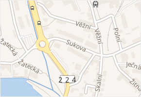 Sukova v obci Kadaň - mapa ulice