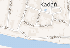 Tyršova v obci Kadaň - mapa ulice