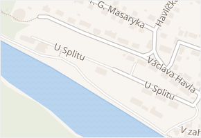 U Splitu v obci Kadaň - mapa ulice