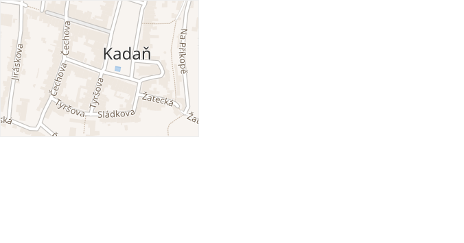 Vrchlického v obci Kadaň - mapa ulice
