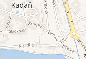 Žatecká v obci Kadaň - mapa ulice