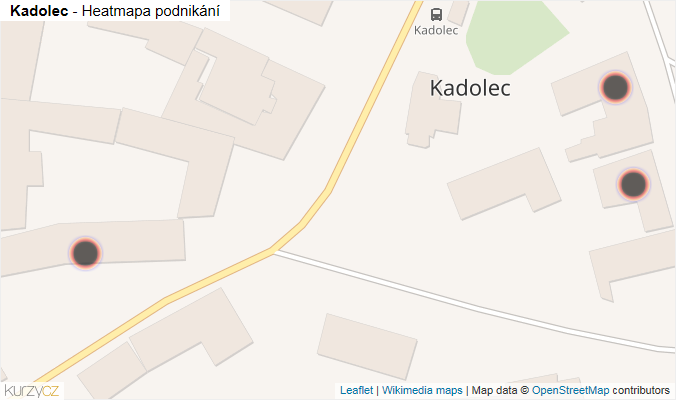 Mapa Kadolec - Firmy v obci.