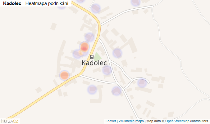 Mapa Kadolec - Firmy v části obce.