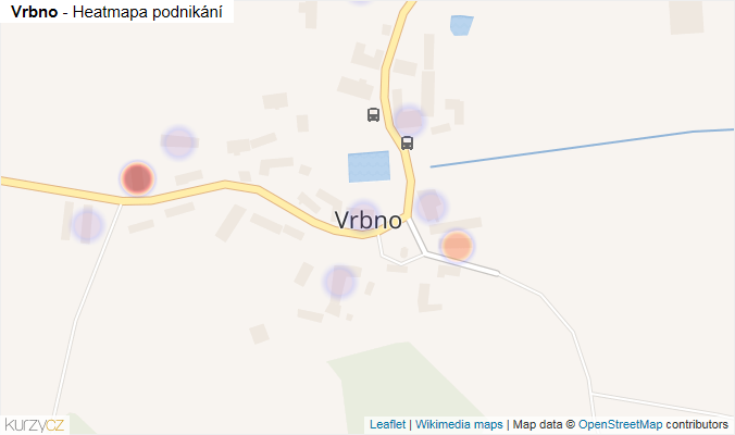 Mapa Vrbno - Firmy v části obce.