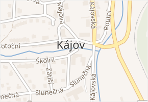 Kájov v obci Kájov - mapa části obce
