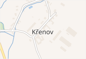 Křenov v obci Kájov - mapa části obce