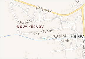 Nový Křenov v obci Kájov - mapa ulice
