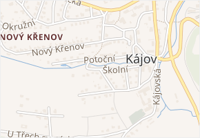 Školní v obci Kájov - mapa ulice