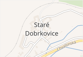 Staré Dobrkovice v obci Kájov - mapa části obce