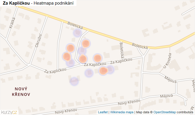 Mapa Za Kapličkou - Firmy v ulici.