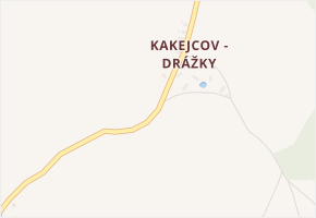 Drážky v obci Kakejcov - mapa části obce