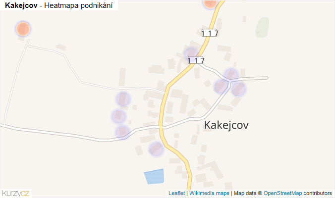Mapa Kakejcov - Firmy v části obce.