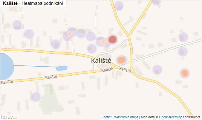 Mapa Kaliště - Firmy v části obce.