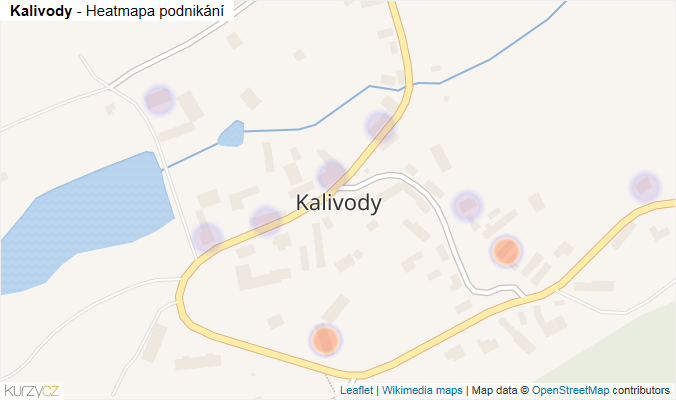 Mapa Kalivody - Firmy v části obce.