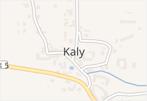 Kaly v obci Kaly - mapa části obce