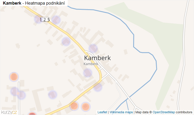 Mapa Kamberk - Firmy v části obce.