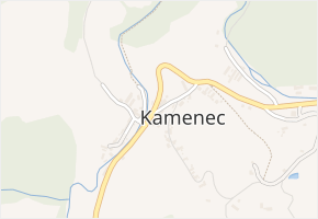 Kamenec v obci Kamenec - mapa části obce